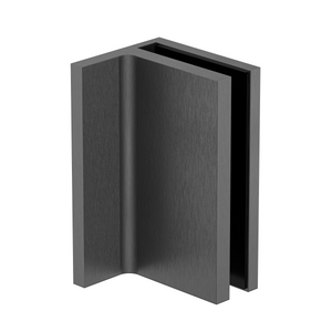 Statesman Wall to Glass Clamp with leg Brushed Gun Metal