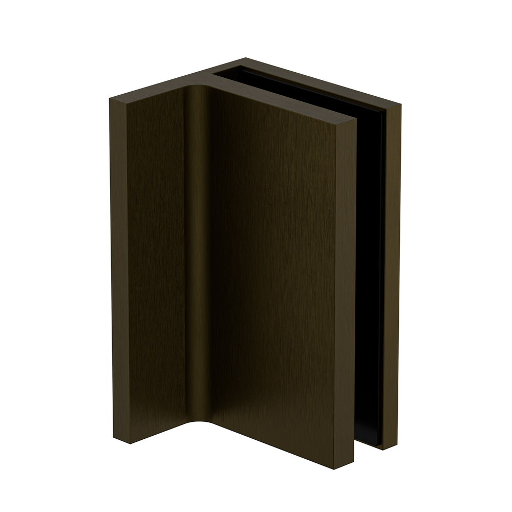 Statesman Wall to Glass Clamp with leg Antique Brass
