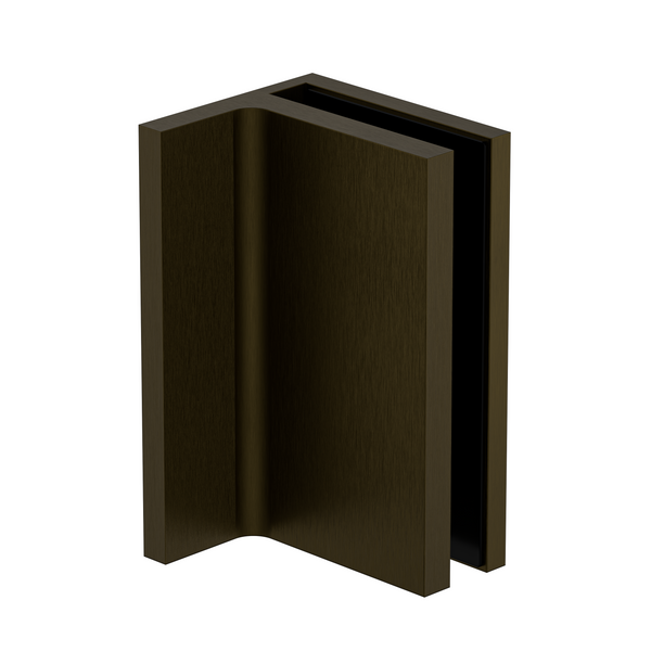Statesman Wall to Glass Clamp with leg Antique Brass