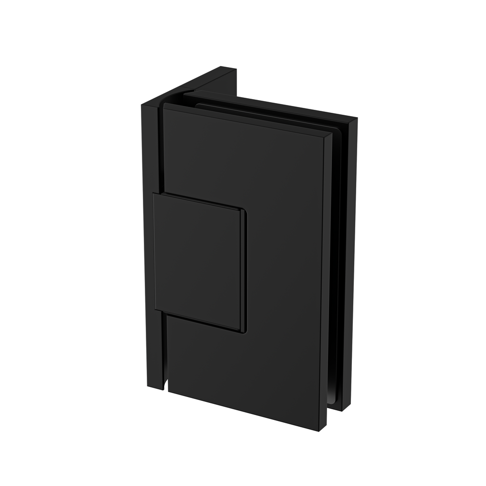 Statesman Wall to Glass Hinge with L type Mounting Plate Matte Black