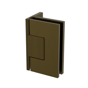 Statesman Wall to Glass Hinge with L type Mounting Plate Antique Brass