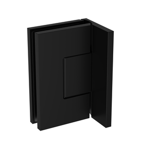 Statesman Wall to Glass Hinge with L type Mounting Plate Matte Black