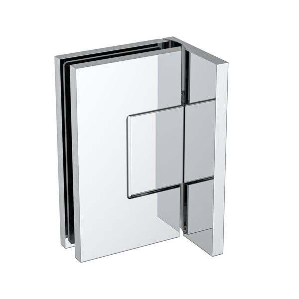 Statesman Wall to Glass Hinge with L type Mounting Plate Polished Chrome