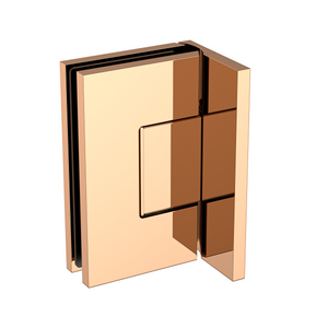 Statesman Wall to Glass Hinge with L type Mounting Plate Polished Rose Gold