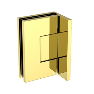 Statesman Wall to Glass Hinge with L type Mounting Plate Polished Gold