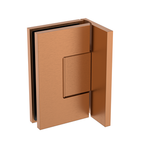 Statesman Wall to Glass Hinge with L type Mounting Plate Brushed Rose Gold