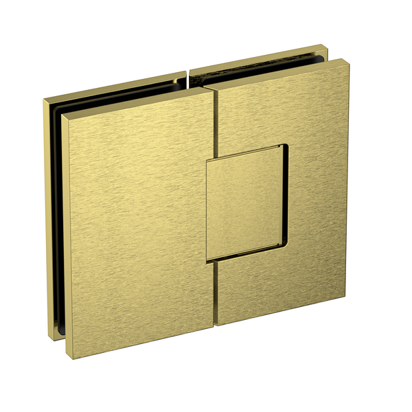 Statesman Glass to Glass Hinge Brushed Brass