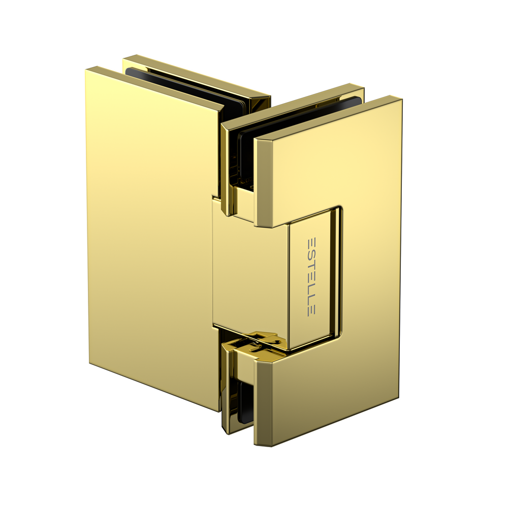 Statesman Glass to Glass Hinge Polished Gold