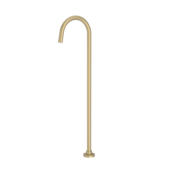 Pinnacles Floor Standing Bath Spout Soft Gold Brushed