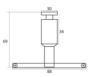 Round Double Robe Hook Polished Chrome