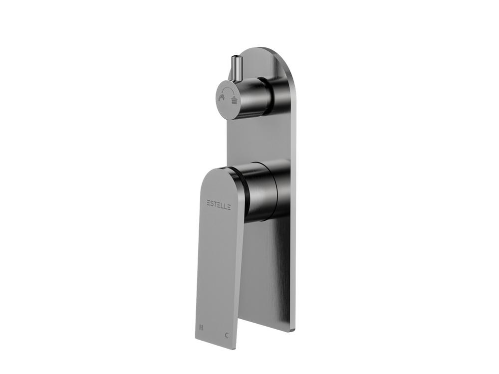 Statesman Shower Mixer with Diverter Satin Nickel