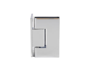 Boston Wall to Glass 90 Degree Hinge with L Type Mounting Plate - Polished Chrome