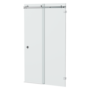 Bellé Wall to Wall Frameless Shower Sliding System Right Hand Fixed - Polished Chrome