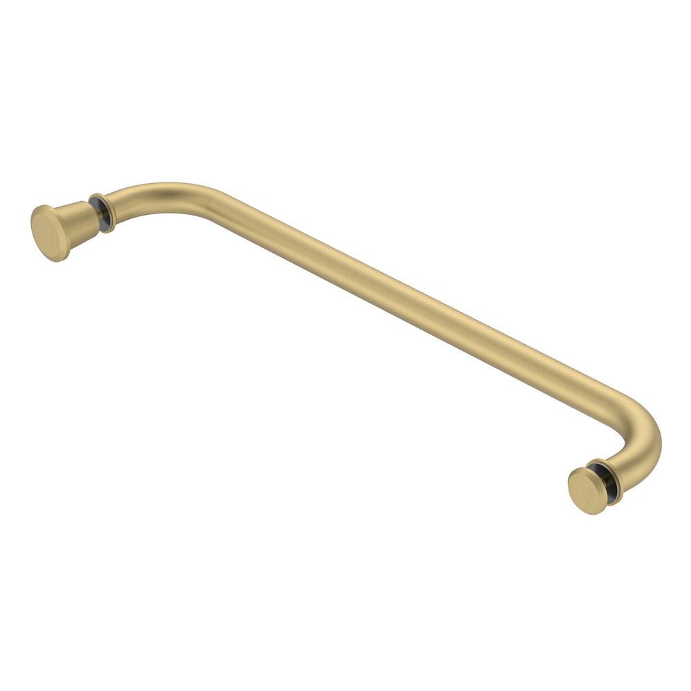 Round Towel Rail with EK5 Door Knob Brushed Brass