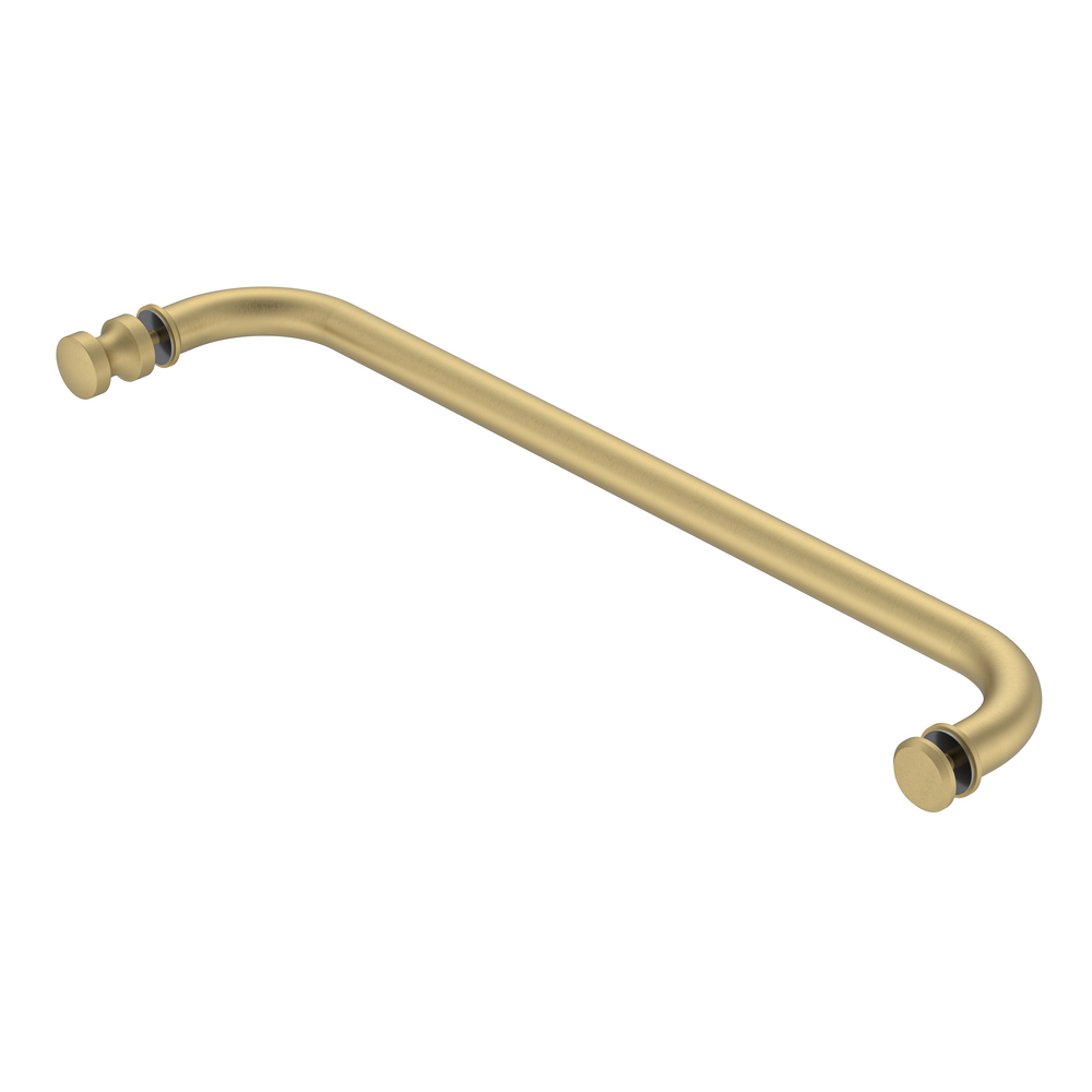 Round Towel Rail with IEK8 Door Knob Brushed Brass