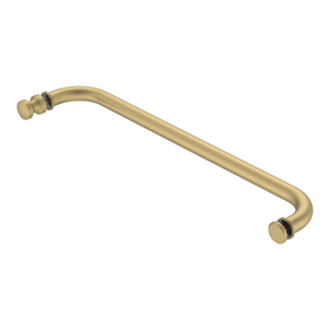 Round Towel Rail with IEK8 Door Knob Brushed Brass