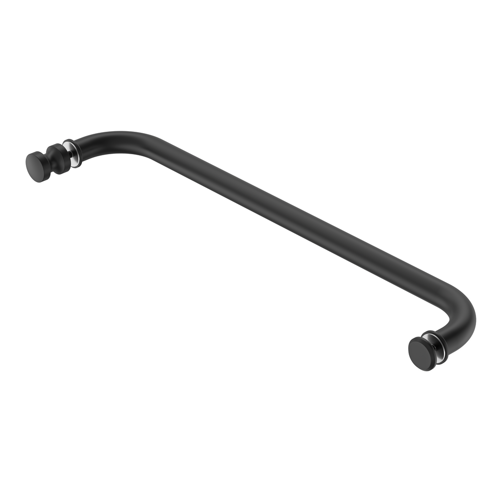 Round Towel Rail with IEK8 Door Knob Matte Black