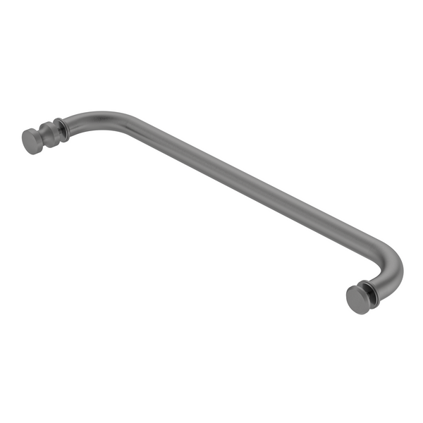 Round Towel Rail with IEK8 Door Knob Brushed Gun Metal