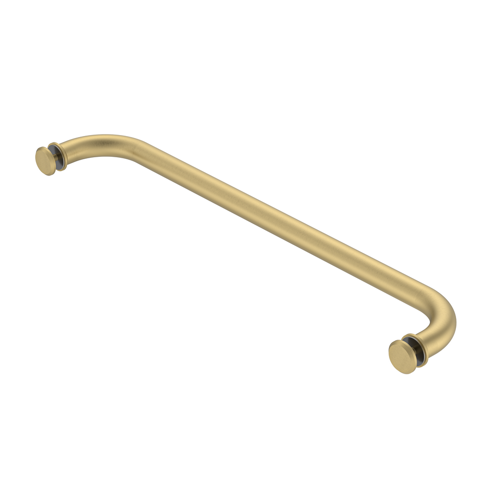 Round Towel Rail with KA5 Buttons Brushed Brass