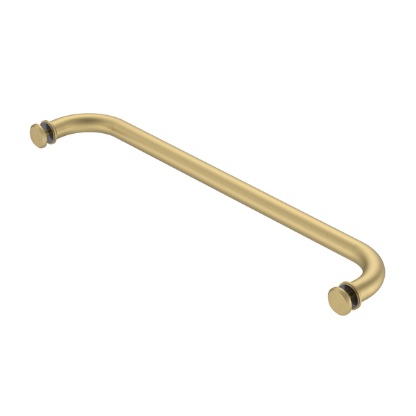 Round Towel Rail with KA5 Buttons Brushed Brass
