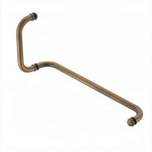 Round Shower Handle with Towel Rail Antique Brass