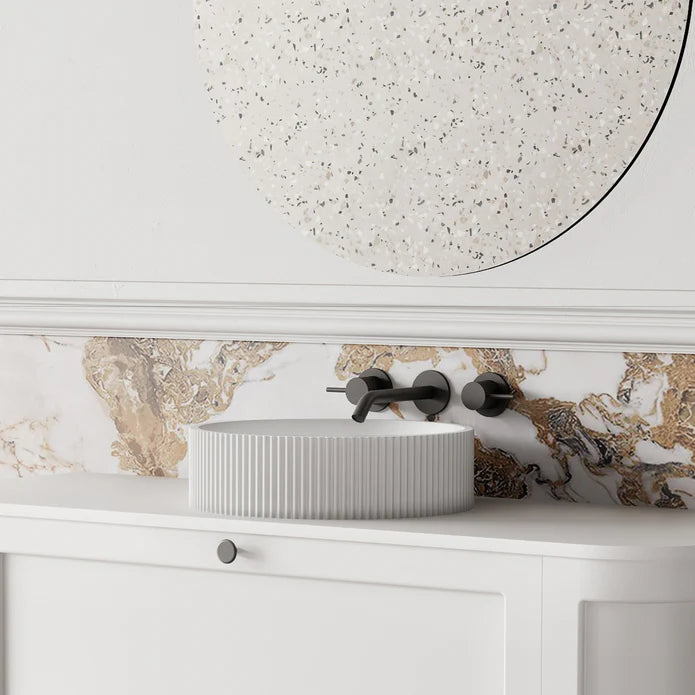 V-Groove Round Above Counter Basin Matte White