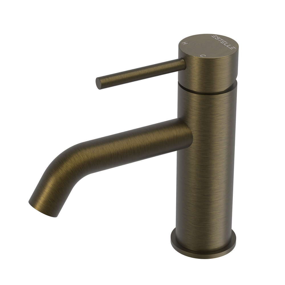 Pinnacles Basin Tap Mixer Antique Brass