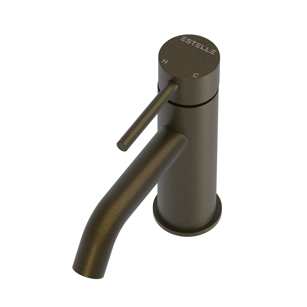 Pinnacles Basin Tap Mixer Antique Brass