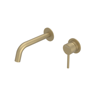 Pinnacles Wall Spout and Mixer Soft Gold Brushed