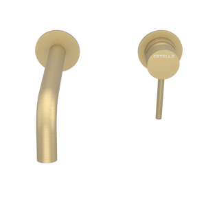 Pinnacles Wall Spout and Mixer Soft Gold Brushed