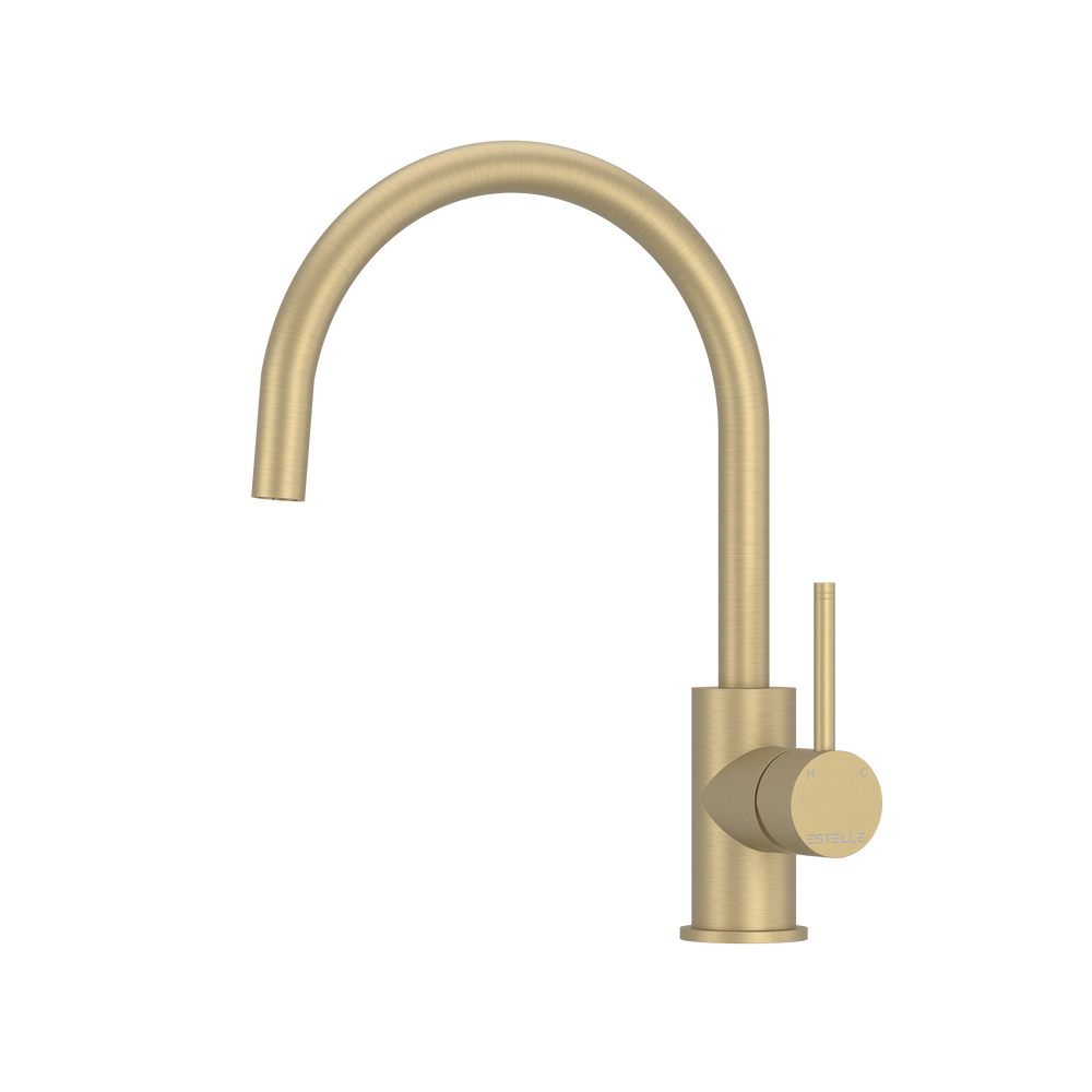 Pinnacles Kitchen Mixer Soft Gold Brushed