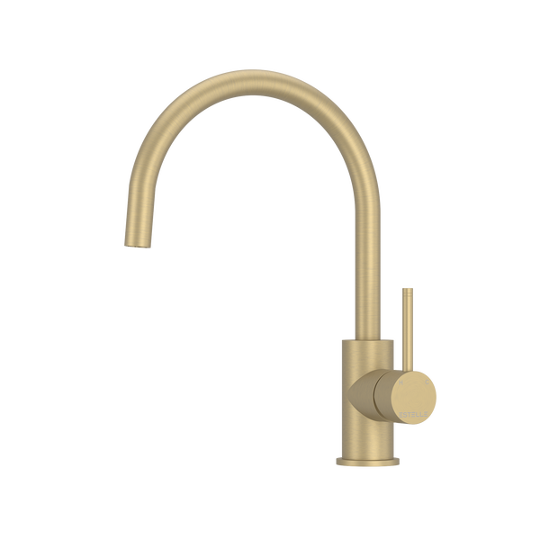 Pinnacles Kitchen Mixer Soft Gold Brushed