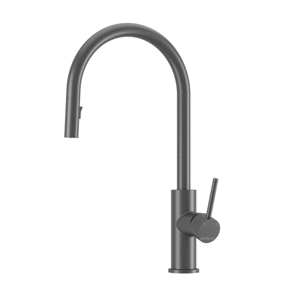Pinnacles Pull Out Kitchen Mixer Brushed Gun Metal