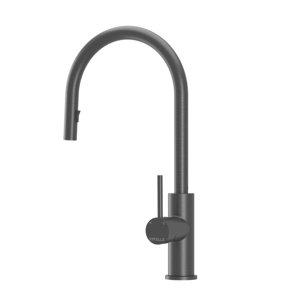 Pinnacles Pull Out Kitchen Mixer Brushed Gun Metal