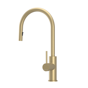 Pinnacles Pull Out Kitchen Mixer Soft Gold Brushed