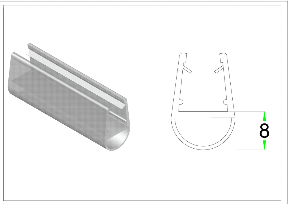 PVC Water Seal WS2-10 2200mm Clear