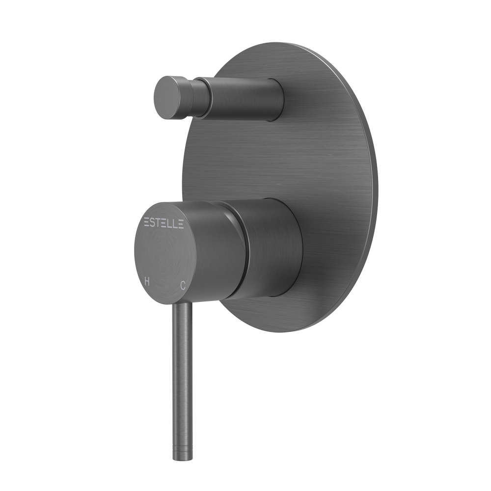 Pinnacles Shower Mixer with Diverter Brushed Gun Metal