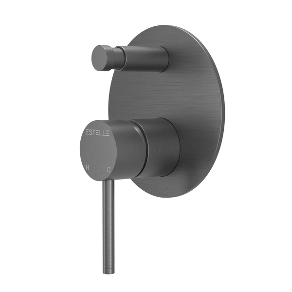 Pinnacles Shower Mixer with Diverter Brushed Gun Metal