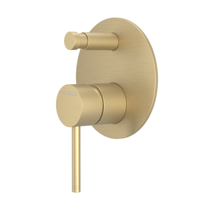 Pinnacles Shower Mixer with Diverter Soft Gold Brushed