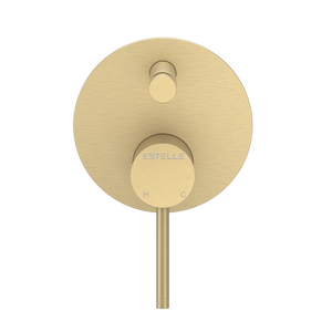 Pinnacles Shower Mixer with Diverter Soft Gold Brushed