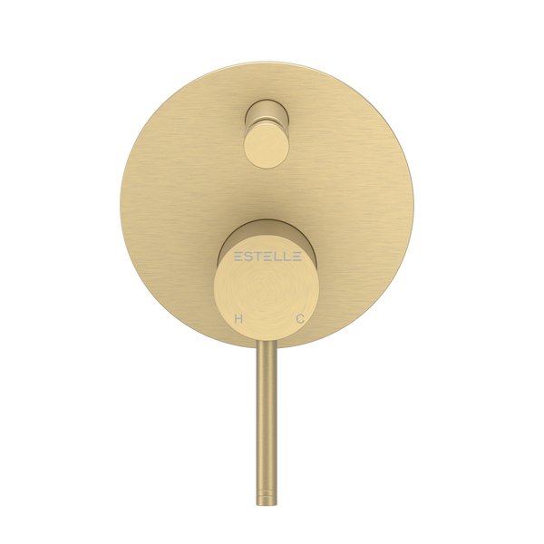 Pinnacles Shower Mixer with Diverter Soft Gold Brushed