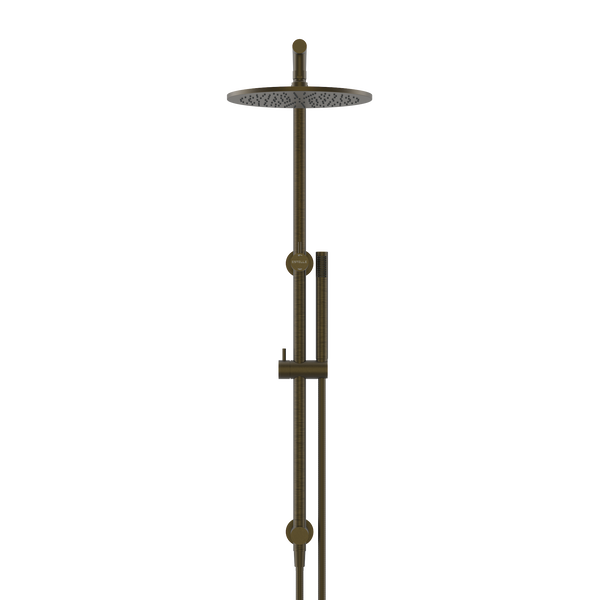 Pinnacles Shower Rail Set Antique Brass