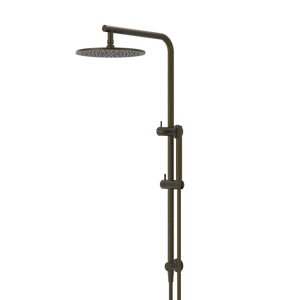 Pinnacles Shower Rail Set Antique Brass
