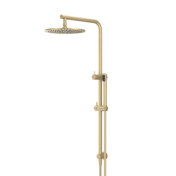 Pinnacles Shower Rail Set Soft Gold Brushed