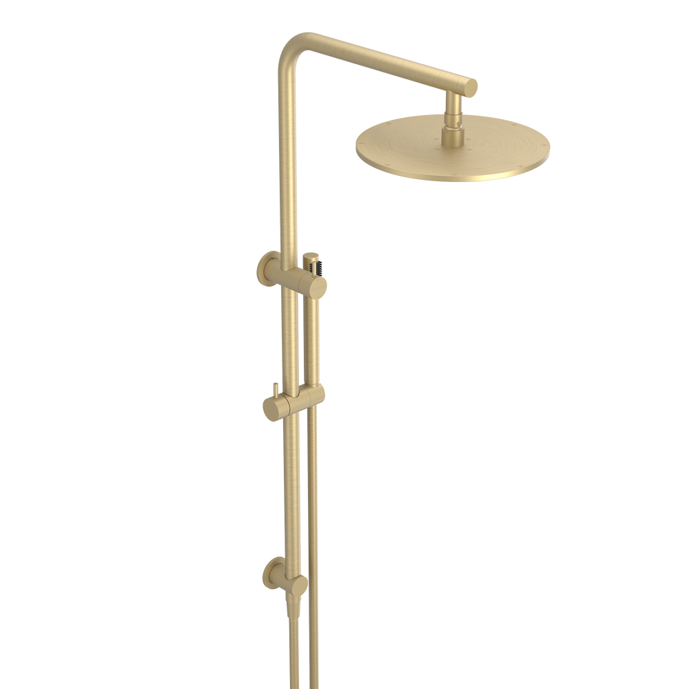 Pinnacles Shower Rail Set Soft Gold Brushed