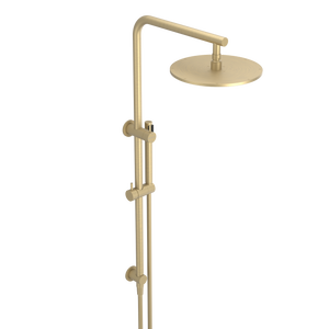 Pinnacles Shower Rail Set Soft Gold Brushed