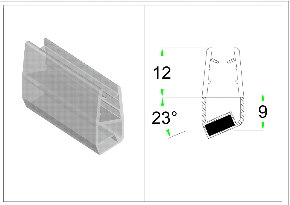 PVC Water Seal WS6-10 2200 Magnetic Clear