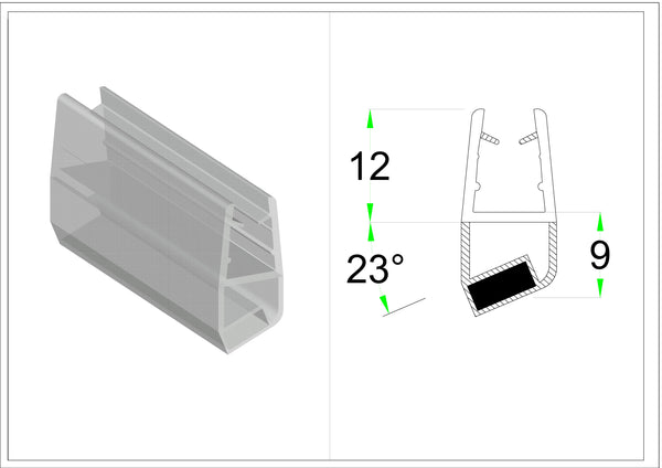 PVC Water Seal WS6-10 2200 Magnetic Clear
