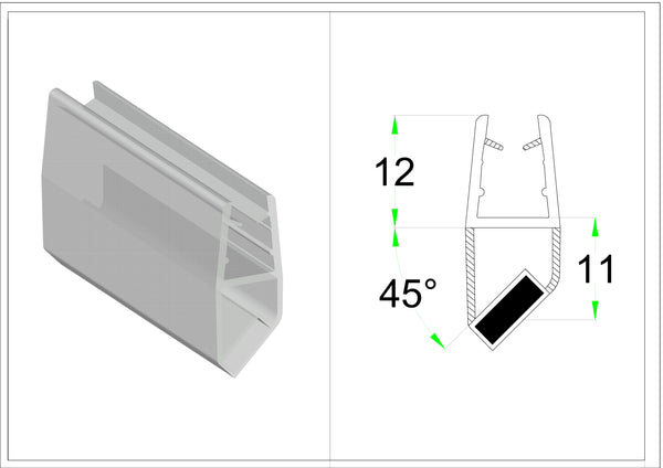PVC Water Seal WS7-10 2200 Magnetic Clear