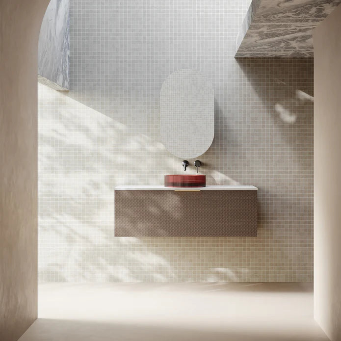 Cassa Designs Relievo Wall Hung Vanity - Single Relievo Walnut